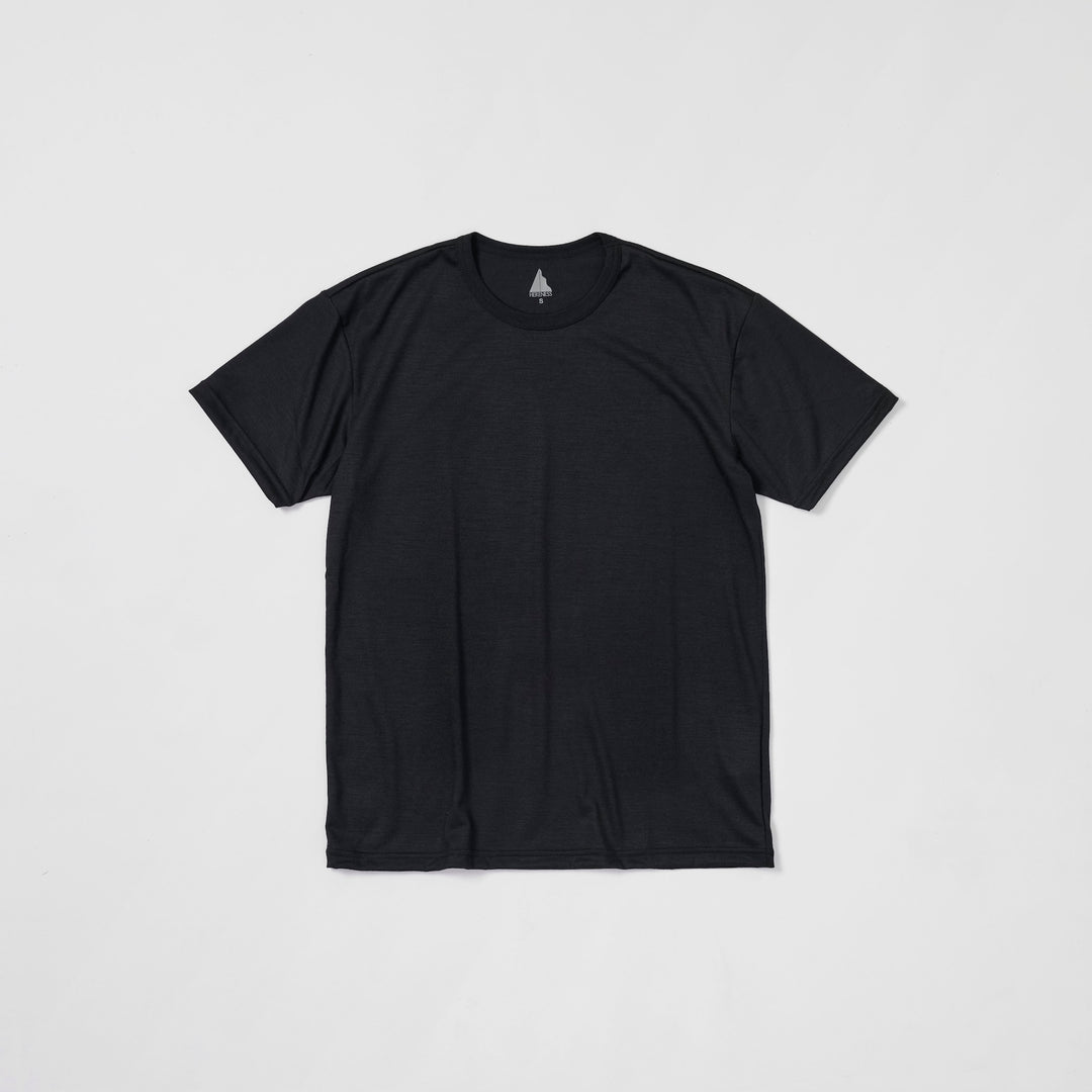 DRY WOOL T-SHIRT 2(UNISEX) - INK BLACK