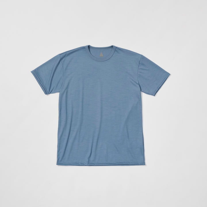 DRY WOOL T-SHIRT 2(UNISEX) - ASH BLUE