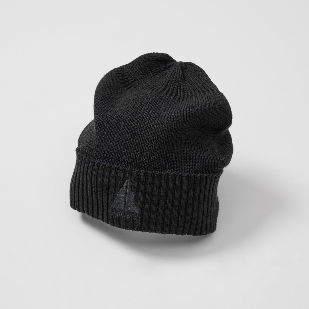SOFT MERINO BEANIE - BLACK