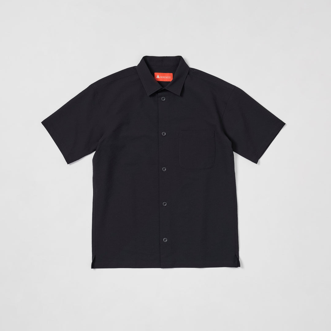 Outdoor Seersucker Shirt - BLACK