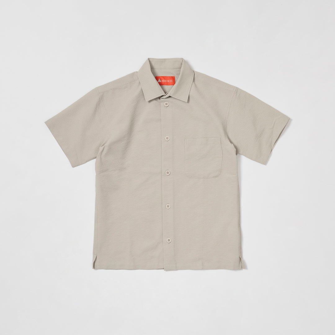 Outdoor Seersucker Shirt - BEIGE
