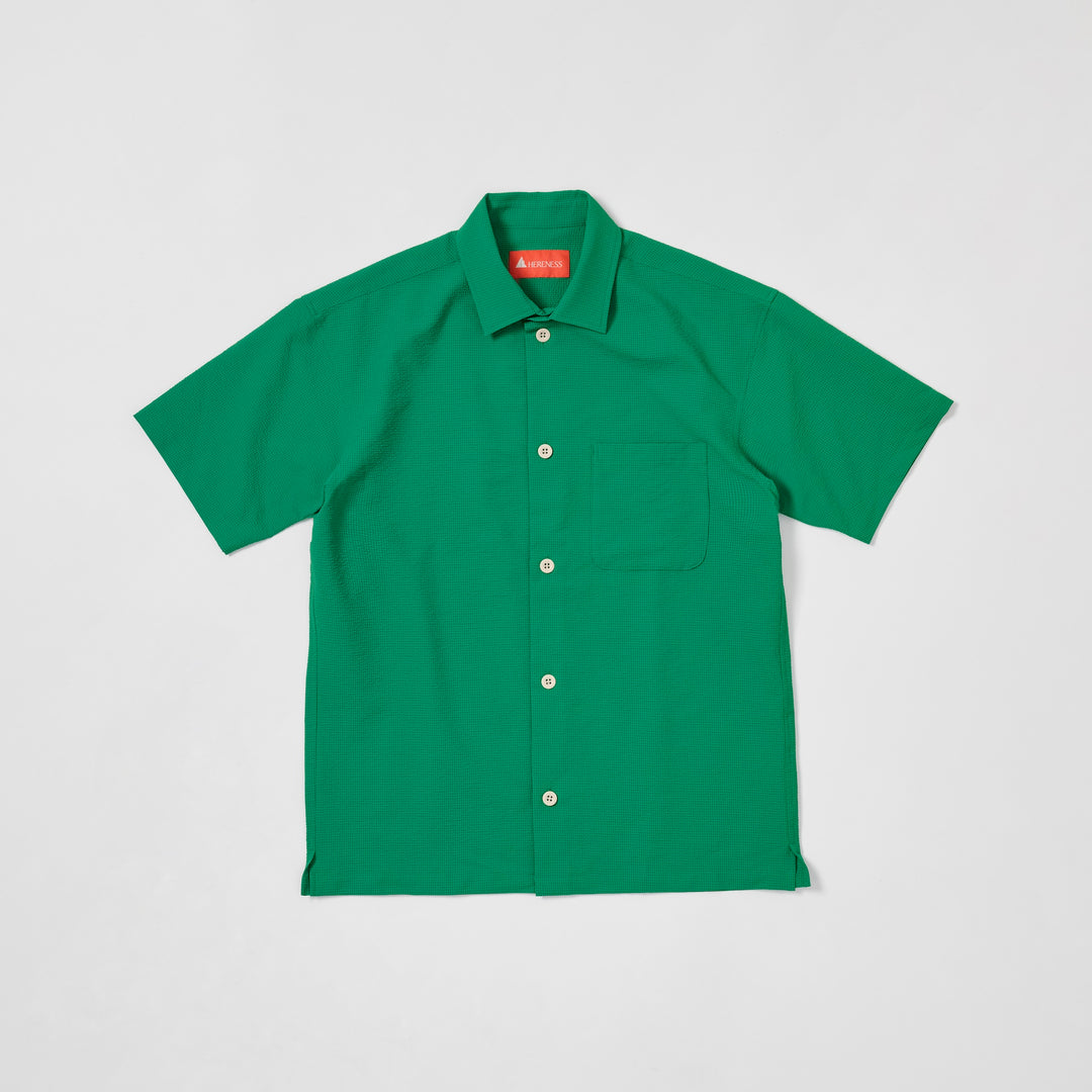 Outdoor Seersucker Shirt - GREEN