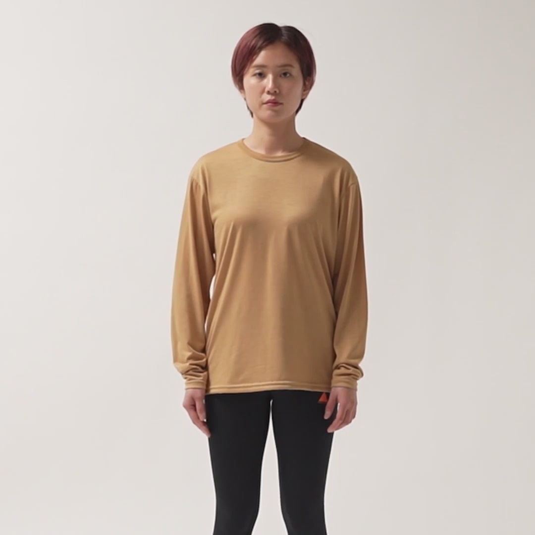 DRY WOOL T-SHIRT LONG SLEEVE 2(UNISEX) | Merino wool NIKKE AXIO T